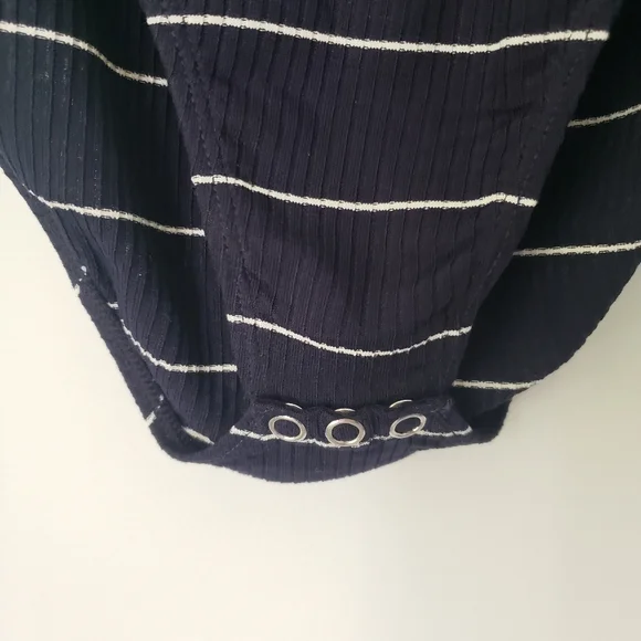 Capulet Buona Scoop Back Bodysuit in Navy Stripe - Picture 8 of 11